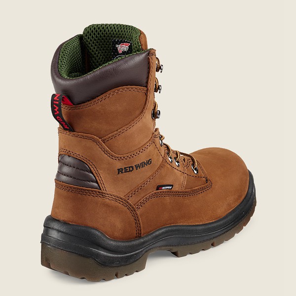 Red Wing Mens Work Boots - King Toe® - 8-inch Waterproof Soft Toe - Brown - HUN639048